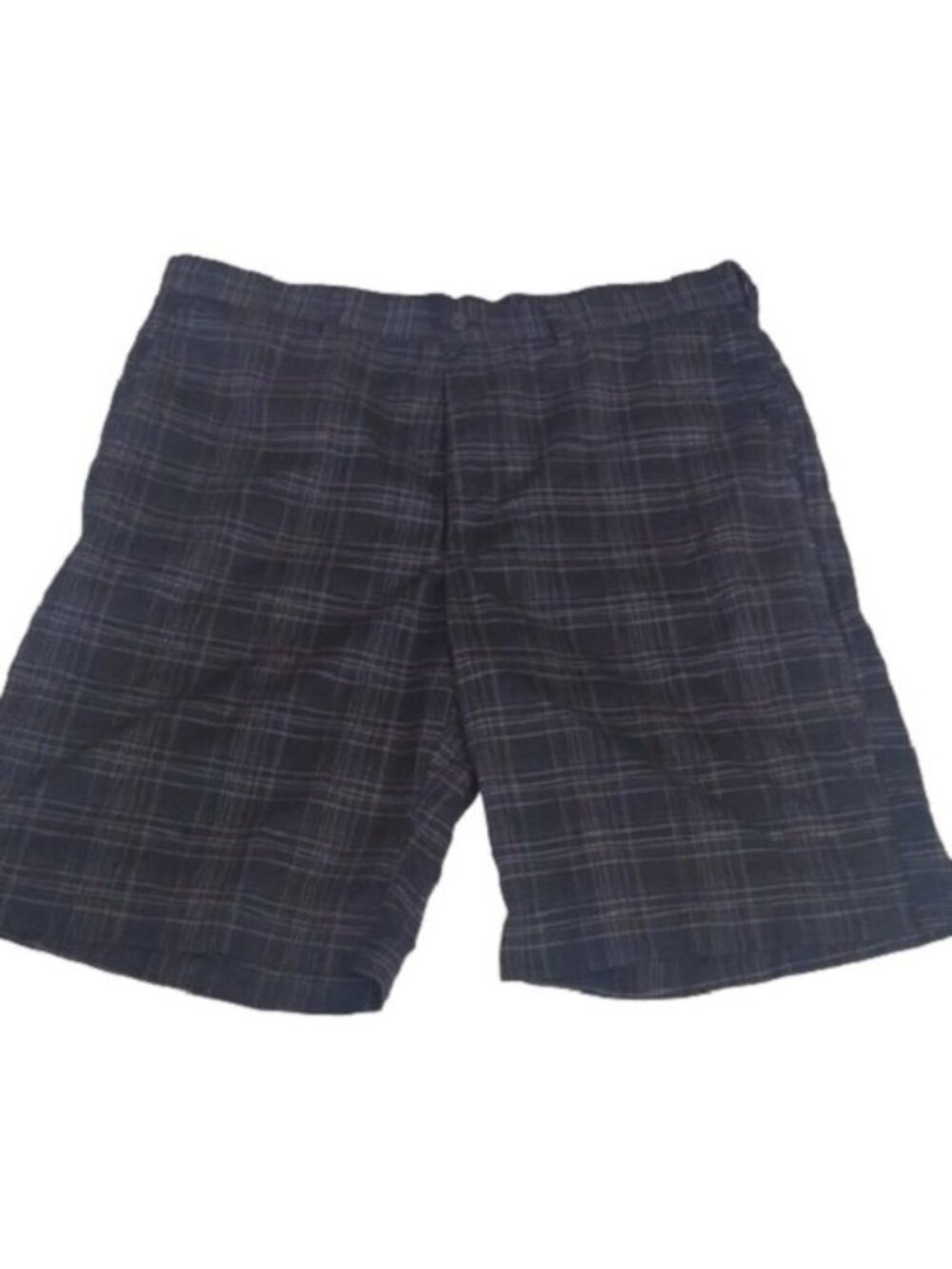 Ben Hogan Performance Plaid Golf Shorts, Black/Gray, Size 36"